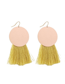 Fashion Golden Circle Tassel Earrings