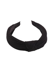Fashion Black Striped Knotted Wide Edge Hair Band