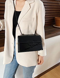 Fashion Black Patent Leather Cross-body Shoulder Bag