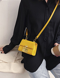 Fashion Yellow Trumpet Stitched Shoulder Crossbody Bag