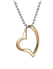 Fashion Golden Irregular Love Stainless Steel Necklace
