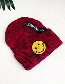Fashion Red Smile Knitted Hats For Children