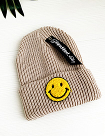 Fashion Khaki Smile Knitted Hats For Children