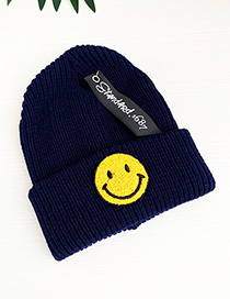 Fashion Navy Smile Knitted Hats For Children