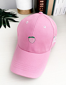 Fashion Peach Pink Canvas Adult Peaked Cap