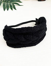 Fashion Black Knit Adult Hairband