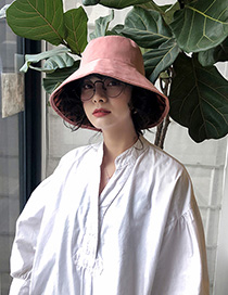 Fashion Pink Plaid Reversible Fisherman Hat