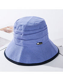 Fashion Blue Metal Foldable Fisherman Hat