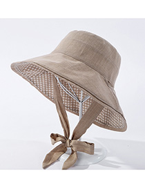 Fashion Khaki Dual-sided Bow Tie Wearing Hat