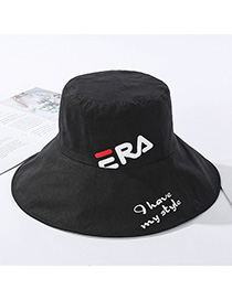 Fashion Black Letters Printed Double-sided Wear A Hat