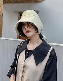 Fashion Beige Strap Cotton Cloth Cap