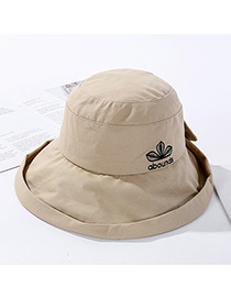 Fashion Khaki Embroidered Letter Can Hat Headband