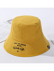 Fashion Yellow Foldable Hat Embroidered Letters