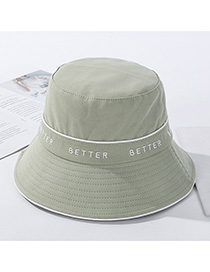 Fashion Aqua Green Hemming Letter Embroidery Hat