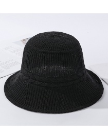 Fashion Black Milk Silk Knitted Hat
