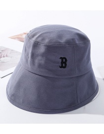 Fashion Blue Embroidered Letter Bucket Hat