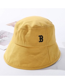 Fashion Yellow Embroidered Letter Bucket Hat