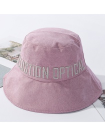 Fashion Pink Embroidered Fisherman Hat