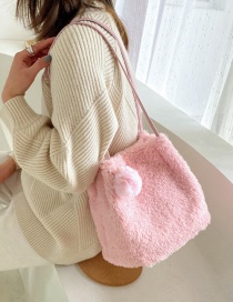 Fashion Pink Shoulder Bag Stuffed Ball