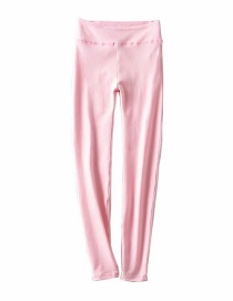 Fashion Pink High-waist Hip-bottom Slim Leggings