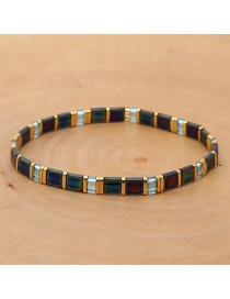 Fashion Bronze Alloy Beaded Woven Bead Crystal Bracelet