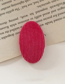 Fashion Rose Red Striped Oval Edge Clip
