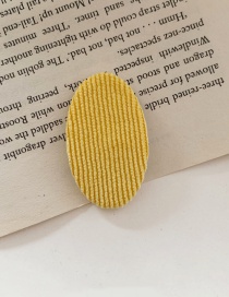 Fashion Yellow Striped Oval Edge Clip