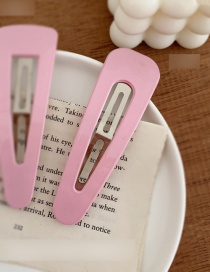 Fashion Water Drops-pink Alloy Resin Geometric Drop Shaped Hollow Hair Clip