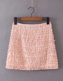 Fashion Pink Ruffled A-line Skirt