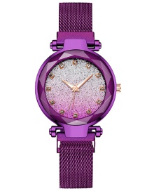 Fashion Purple Gradient Diamond Star Watch