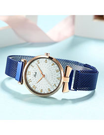 Fashion Blue Digital Face Quartz Magnet Watch