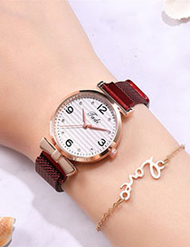 Fashion Red Diamond Watch With Diamond Magnet