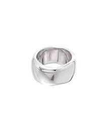 Fashion Wide Silver Version Geometric Irregular Ring