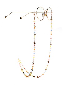 Fashion Golden Colorful Crystal Glasses Chain
