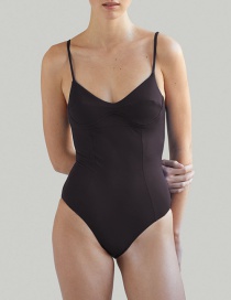 Fashion Crimson Gray Solid Color Paneled Underwire One-piece Swimsuit