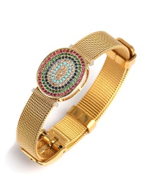 Fashion Color Circle Alloy Diamond Bracelet
