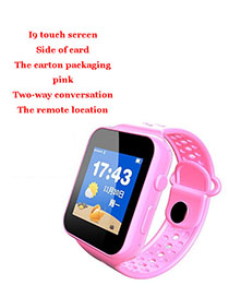 Fashion I9 Touch Screen + Side Card + Paper Tray (pink) 1.44 Waterproof Smart Phone Watch With Touch Screen