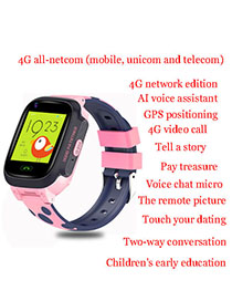 Fashion 4g Full Netcom (pink) + Video Call + Smart Ai + Waterproof + Gps Triple Positioning 1.44 Waterproof Smart Phone Watch With Touch Screen