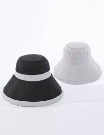 Fashion Black + Grey Color-block Double-sided Fisherman Hat