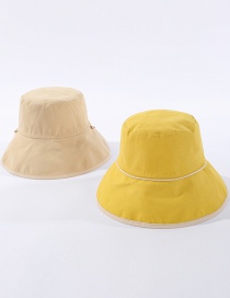 Fashion Yellow Cotton Reversible Fisherman Hat