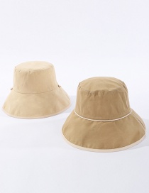 Fashion Khaki Cotton Reversible Fisherman Hat