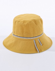 Fashion Yellow Patch Letters Fisherman Hat