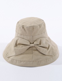 Fashion Khaki Fisherman Hat With Big Eaves Running Bow