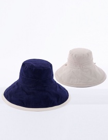 Fashion Navy Cotton Fisherman Hat