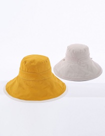 Fashion Yellow Cotton Fisherman Hat