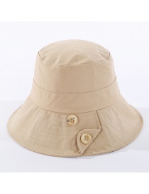 Fashion Khaki Cotton Button Car Line Shade Fisherman Hat
