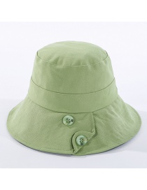 Fashion Green Cotton Button Car Line Shade Fisherman Hat