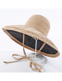 Fashion Khaki Fisherman Hat With Double Straps
