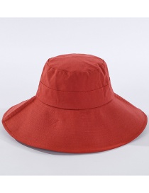 Fashion Brick Red Light Board Big Eaves Sunscreen Fisherman Hat