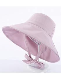 Fashion Pink Fisherman Hat With Big Eaves Band And Bow